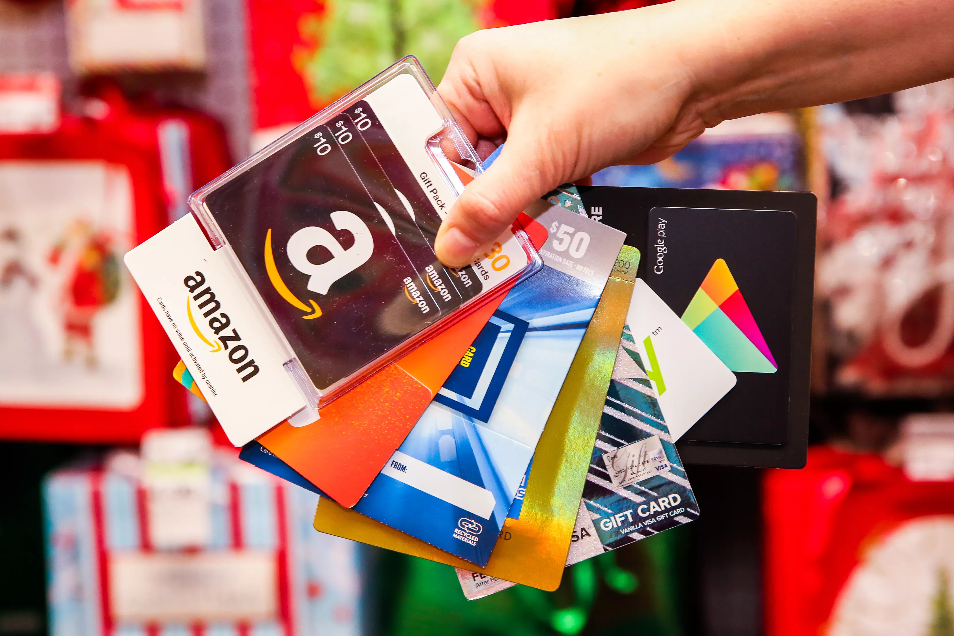 Collection of gift cards